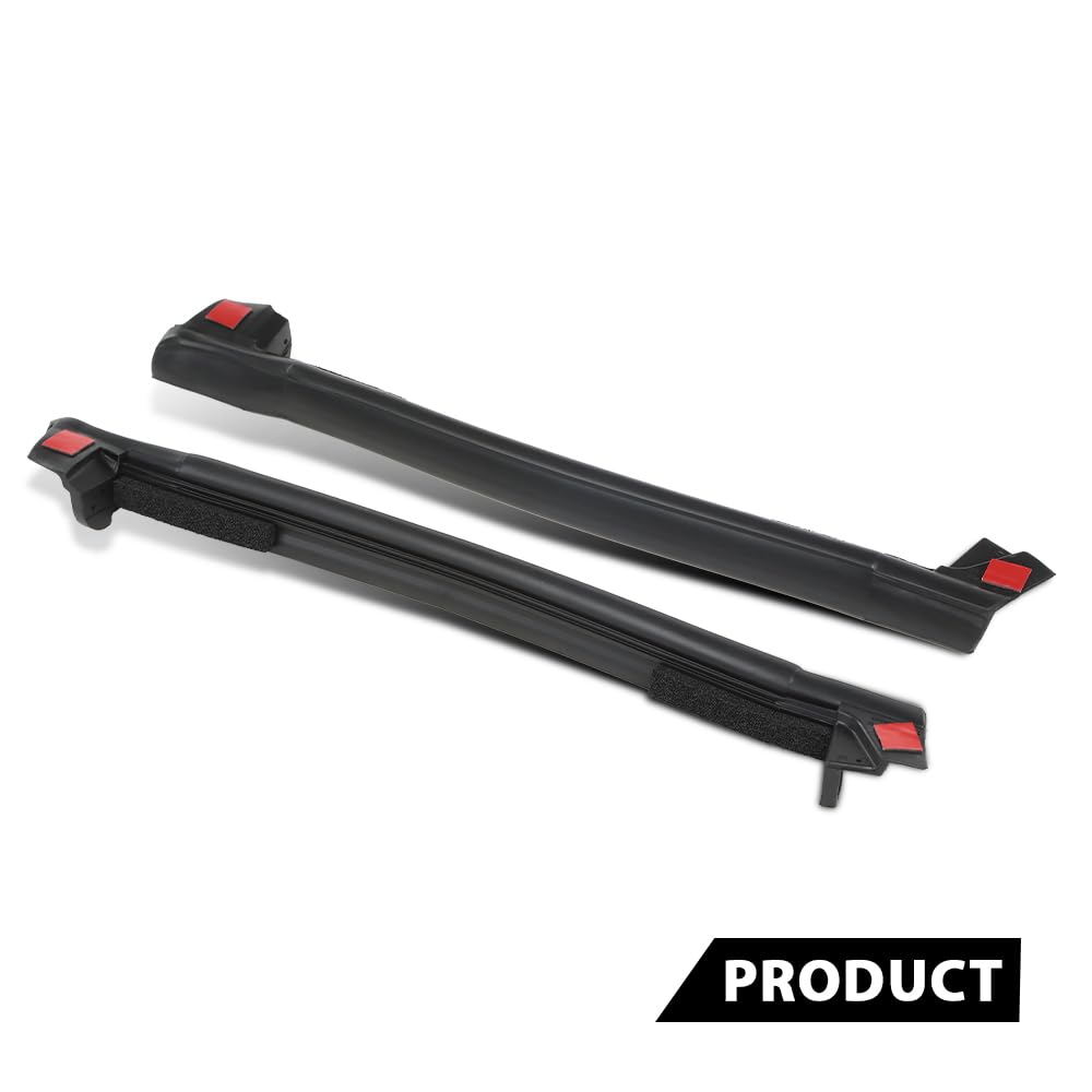 G-PLUS Top Mount Side Weatherstrip Seal Pair Compatible with Chevy Corvette 1997-2004 0313370, 10313371 Black