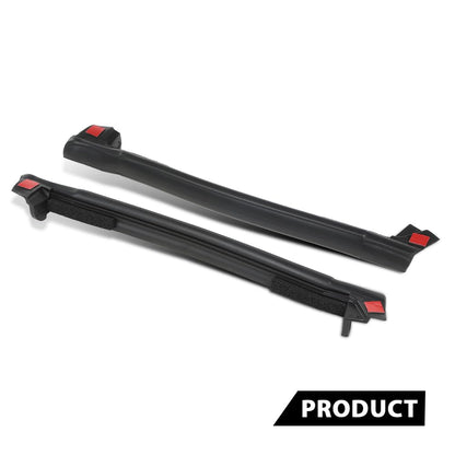 G-PLUS Top Mount Side Weatherstrip Seal Pair Compatible with Chevy Corvette 1997-2004 0313370, 10313371 Black