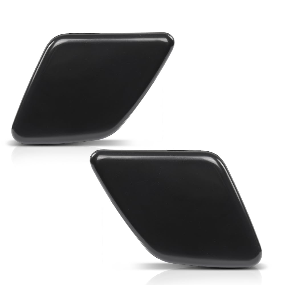 G-PLUS Headlight Washer Cover Cap Left & Right Compatible with Volvo XC90 2007 2008 2009 2010 2011 2012 2013 2014 39875253, 39875254 Glossy Black