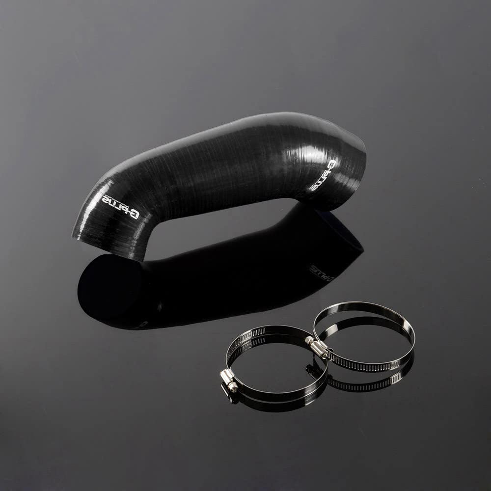 G-PLUS Silicone Turbo Inlet Hose Kit Clamps Compatible With 2005.5 2006 2007 2008 AUDI A4 B7 2.0T FSI Quattro,Black
