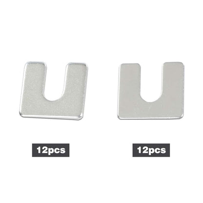 G-PLUS Fender Alignment Shims- 1/16" & 1/8" Thick- 3/8" Slot- 24 shims- #397T Compatible with GM Body