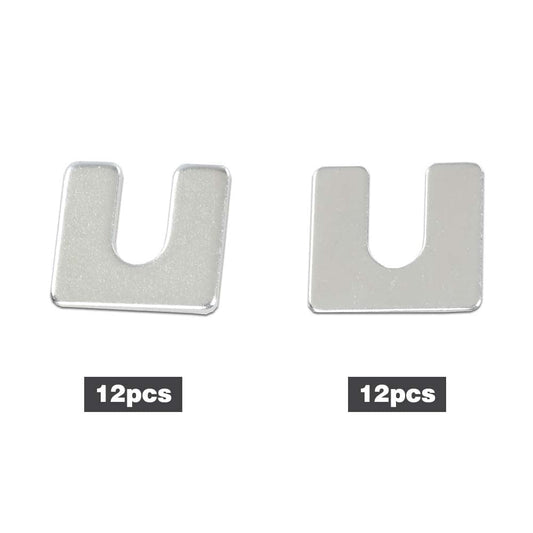 G-PLUS Fender Alignment Shims- 1/16" & 1/8" Thick- 3/8" Slot- 24 shims- #397T Compatible with GM Body