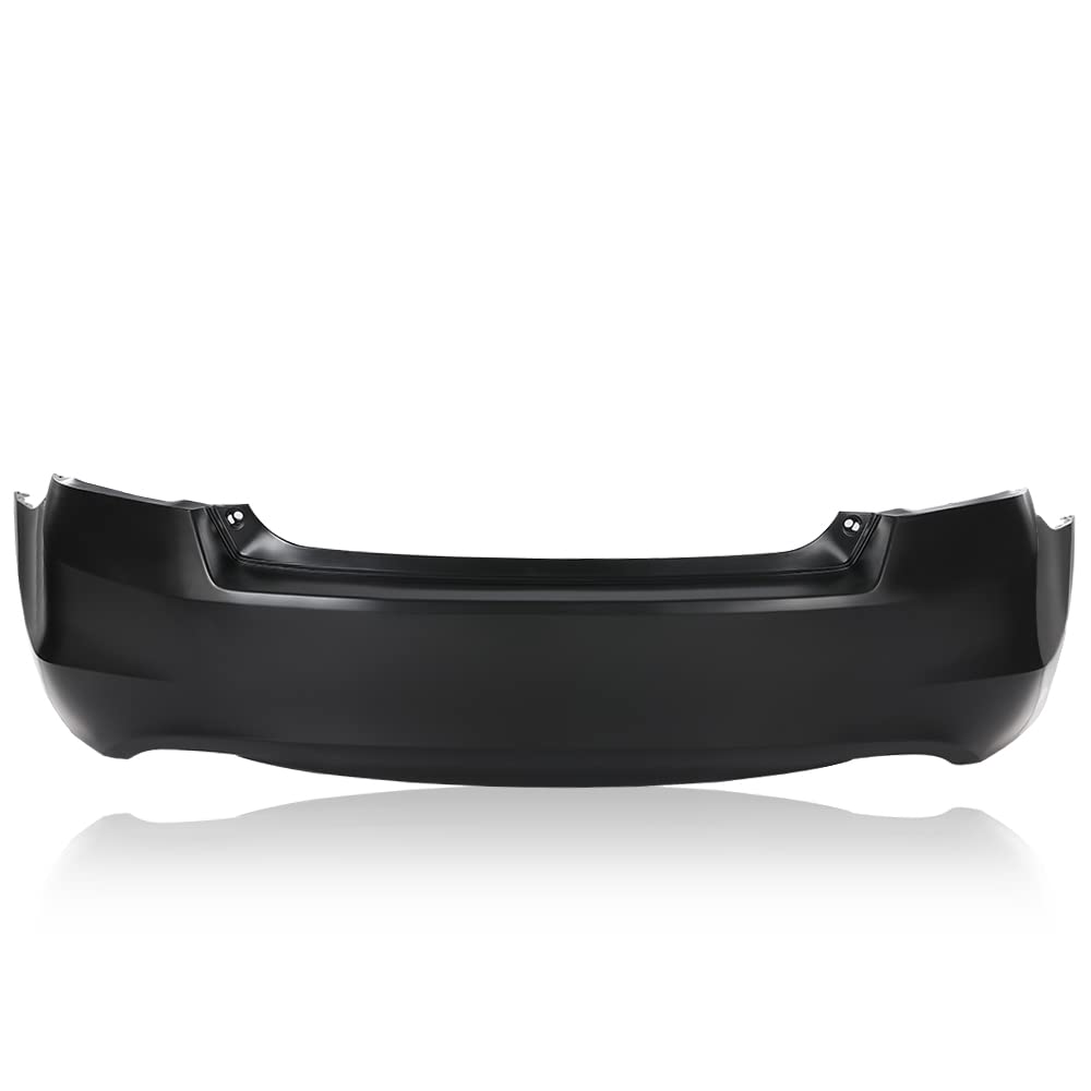 G-PLUS Rear Bumper Cover Compatible with Honda Accord V6 Sedan Dual Exhaust 2008 2009 2010 2011 2012, 04715TA1A91ZZ, HO1100245, Primered Black