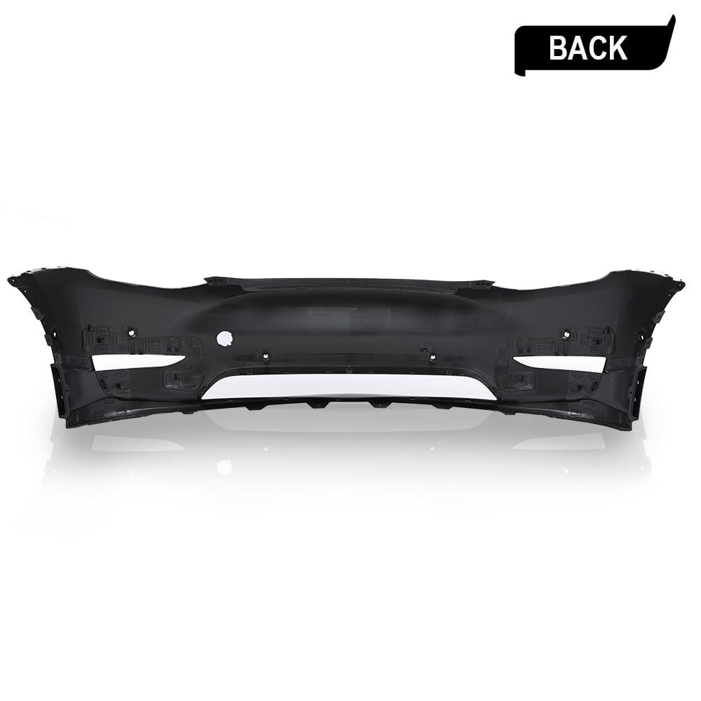 G-PLUS Front Bumper Cover Compatible with Tesla Model Y 2020 2021 2022 2023 w/Park Sensor Hole, 149374500A, 1493736S0A, Black Primed