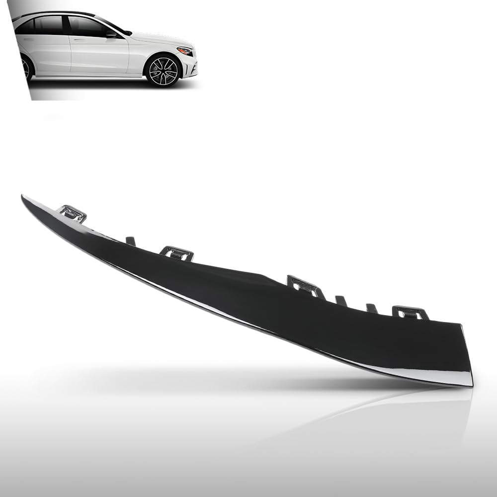 G-PLUS Front Right Outer Bumper Trim Compatible with Benz C300 2019-2023 For Models With AMG Styling 2058859002, MB1047160 Glossy Black