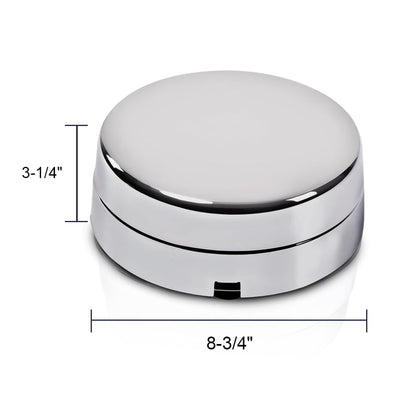 G-PLUS Rear Wheel Chrome Center Hub Caps Compatible with Dodge Ram 3500 1-Ton Dually 2003-2017 8-Lug 5 Slot 17" Steel 560-8010