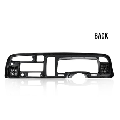 G-PLUS Dash Bezel Radio Trim Panel Compatible with Dodge Ram 1994-1997 Surround Dashboard Instrument Cover 55114870-1 (Black ABS Plastic)