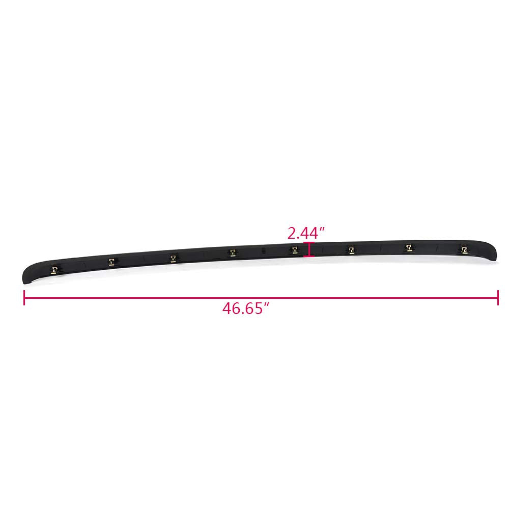 G-PLUS Hood Molding Trim without Chrome Grille Compatible with GMC Sierra 1500 2007-2013/2500 HD 3500 HD 2007-2010 Textured Black Plastic GM1235110 10385157