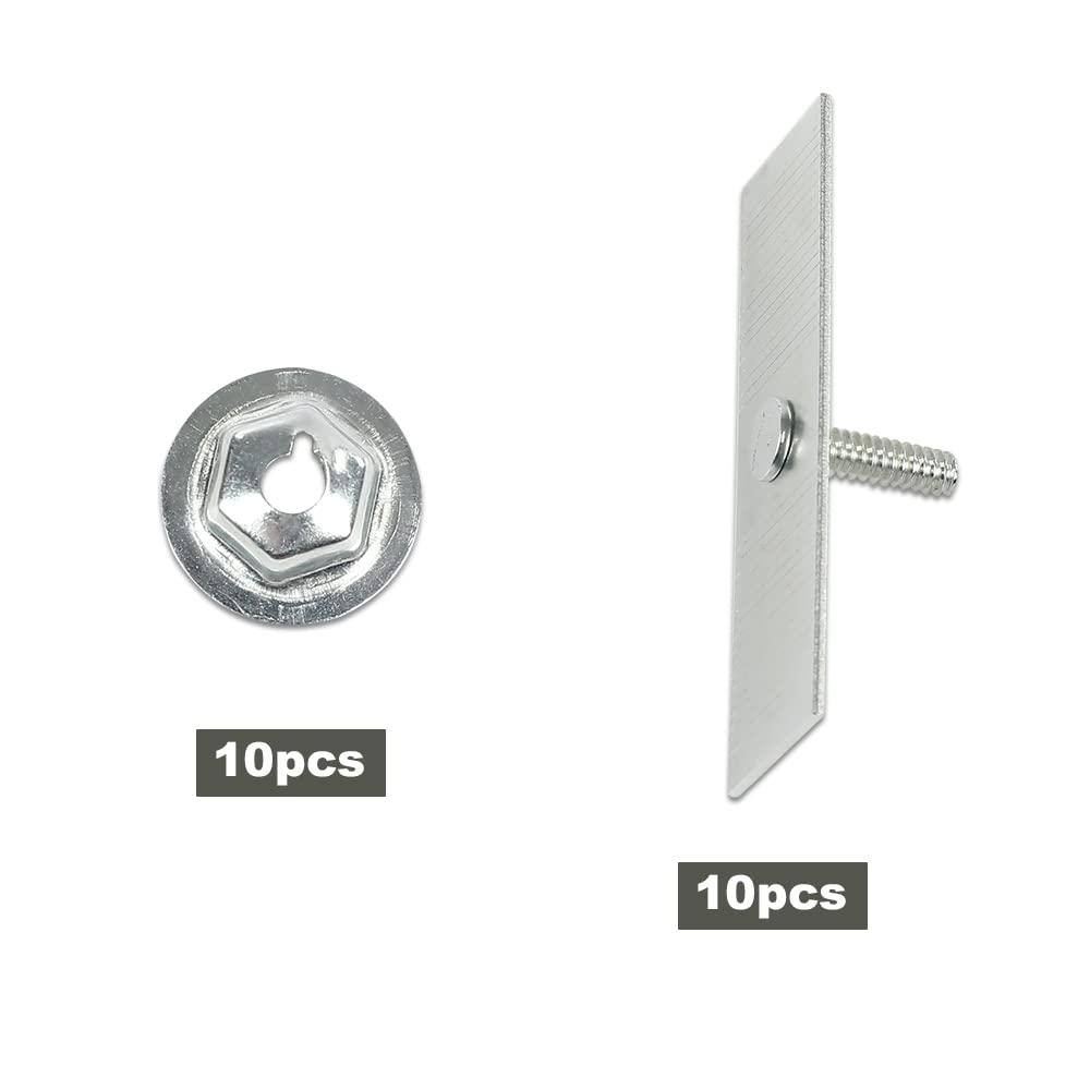 G-PLUS 1/2"-2-1/2" Compatible with Ford Body Fender Door Belt Trim Molding Push Clips 10pcs