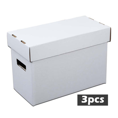 G-PLUS Comic Book Storage Comic Book Box Holds 150-175 Comics Collapsible and Stackable Short Moistureproof Box Stackable Archival Cardboard 3 Pack