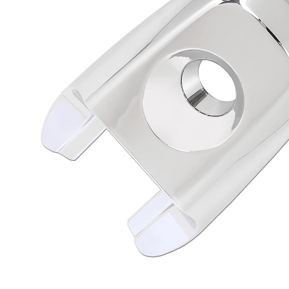 G-PLUS Front Driver Chrome Exterior Door Handle Lock Cylinder Cap Compatible with 2011-2019 Ford Explorer