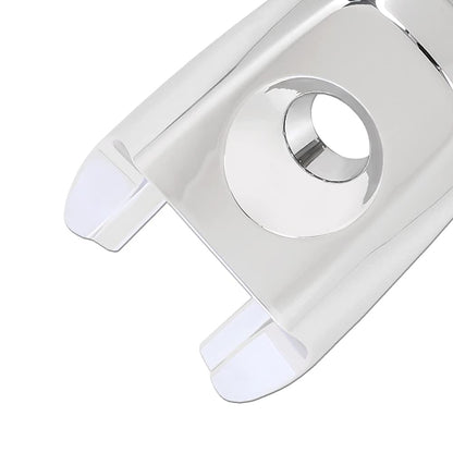 G-PLUS 1PC Front Driver Chrome Exterior Door Handle Lock Cylinder Cap Compatible with 2011-2019 Ford Explorer Silver