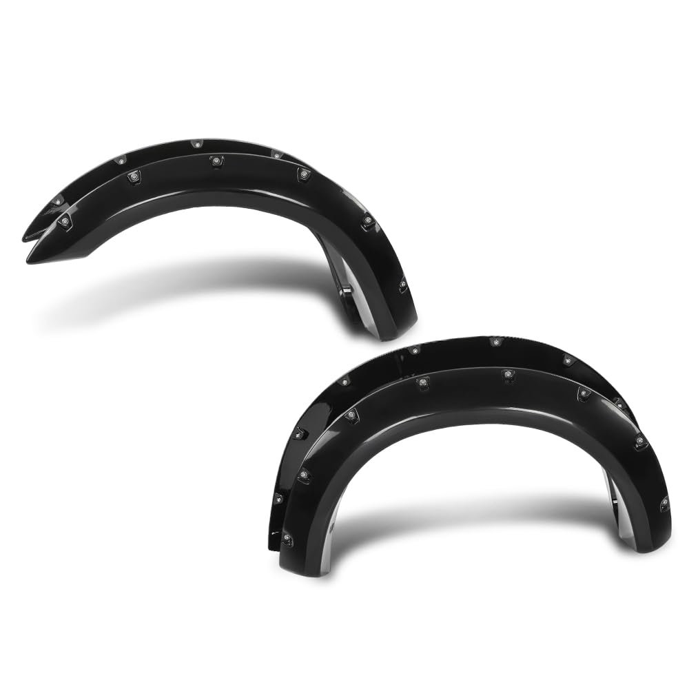 G-PLUS Fender Flares Compatible with Ford Ranger 1993-2011, Fit 6' and 7' Styleside Beds Only, Not Fit FX4 Submodels Black, Smooth Riveted Style