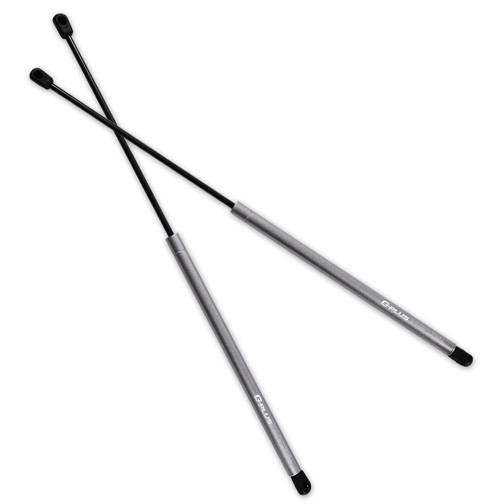 【Multi-Colored】 G-PLUS 15 Inches 80lb/380N Gas Hood Struts, Gas Shock Lift Supports Compatible with 1997-2006 F150 F250 Expedition Front Hood Gas Spring (Matt Silver)