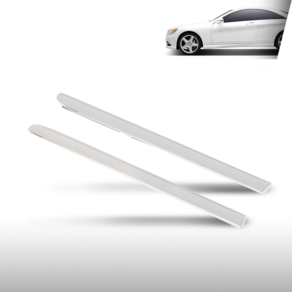 G-PLUS Fender Molding Compatible with Benz CL63 CL65 AMG Base 2008-2014 Fit Benz CL550 4Matic 2009-2014 2216904080, MB1293117 Silver 2 Pcs
