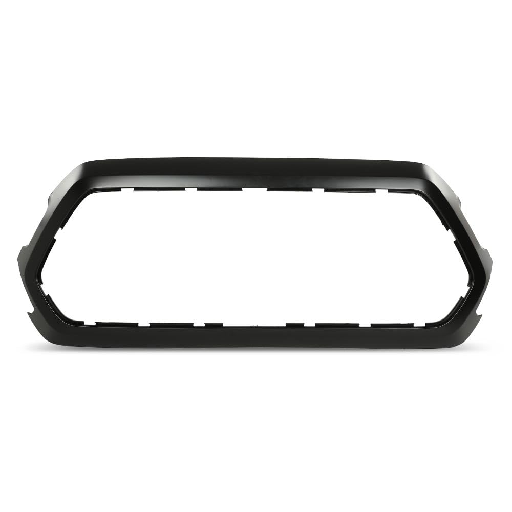 G-PLUS Front Upper Grille Outer Frame Surround Compatible with Toyota Tacoma 2016-2022 Matte Black