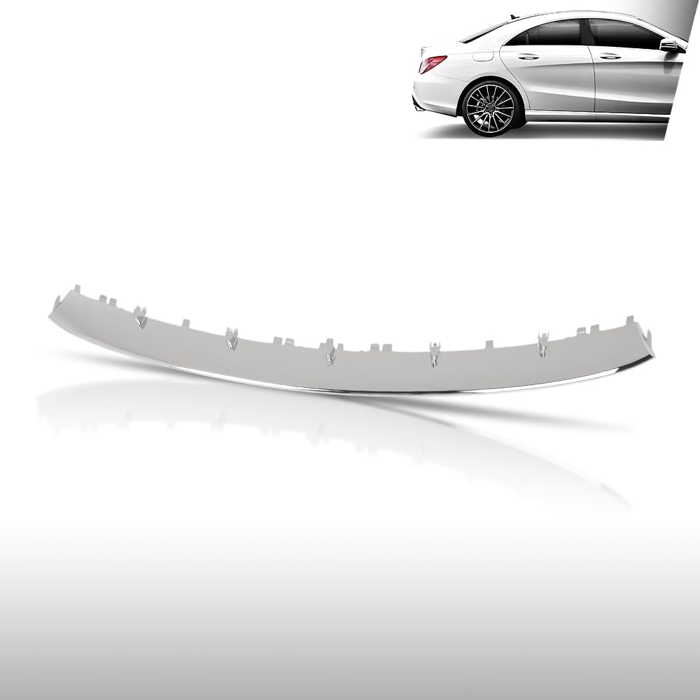 G-PLUS Rear Lower LH or RH Bumper Molding Trim Compatible with Benz CLA250 2014-2016 1178850023, MB1144139 Silver