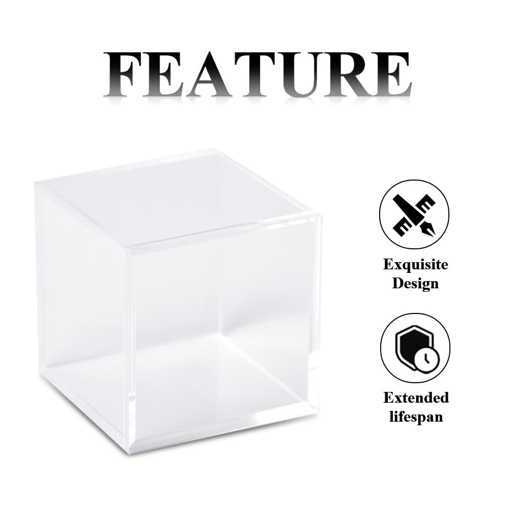 G-PLUS Golf Ball Display Case Acrylic Clear Baseball Holder Cube