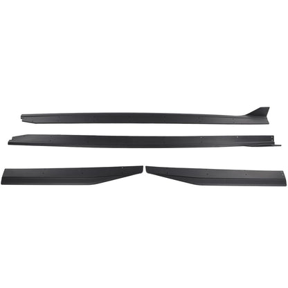 G-PLUS Side Skirt Extension Compatible with Ford Mustang 2015 2016 2017 2018 2019 2020 2021 2022 2023 W/Winglet GT500 Style Matte Black Side Skirt Extension Rocker Panel Driver Passenger Side Black