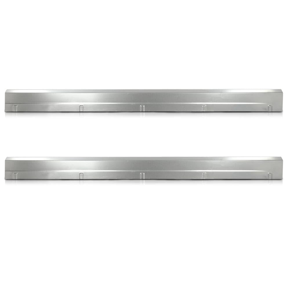 G-PLUS Slip on Rocker Panels Left and Right Side Compatible with Chevy Silverado Extended Cab 4 Door 2014-2018/Fit GMC Sierra Extended Cab 2014-2018 4 Door Silver 75 3/8" Long Silver