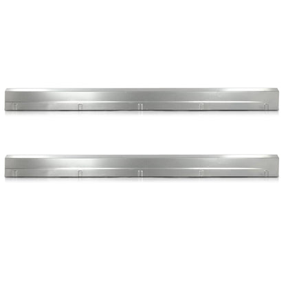 G-PLUS Slip on Rocker Panels Left and Right Side Compatible with Chevy Silverado Extended Cab 4 Door 2014-2018/Fit GMC Sierra Extended Cab 2014-2018 4 Door Silver 75 3/8" Long Silver