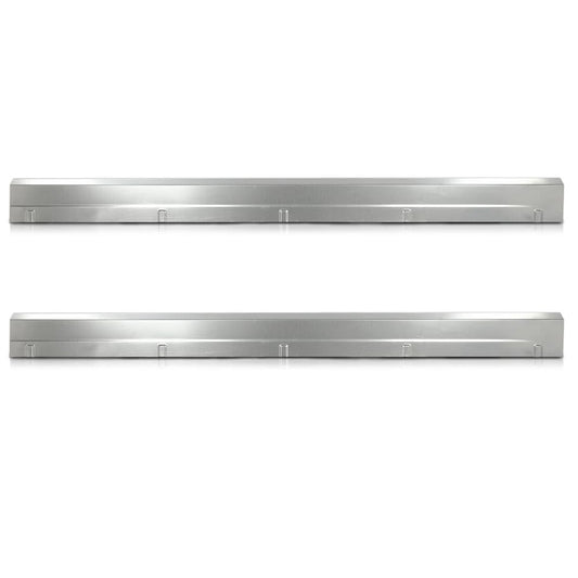 G-PLUS Slip on Rocker Panels Left and Right Side Compatible with Chevy Silverado Extended Cab 4 Door 2014-2018/Fit GMC Sierra Extended Cab 2014-2018 4 Door Silver 75 3/8" Long Silver