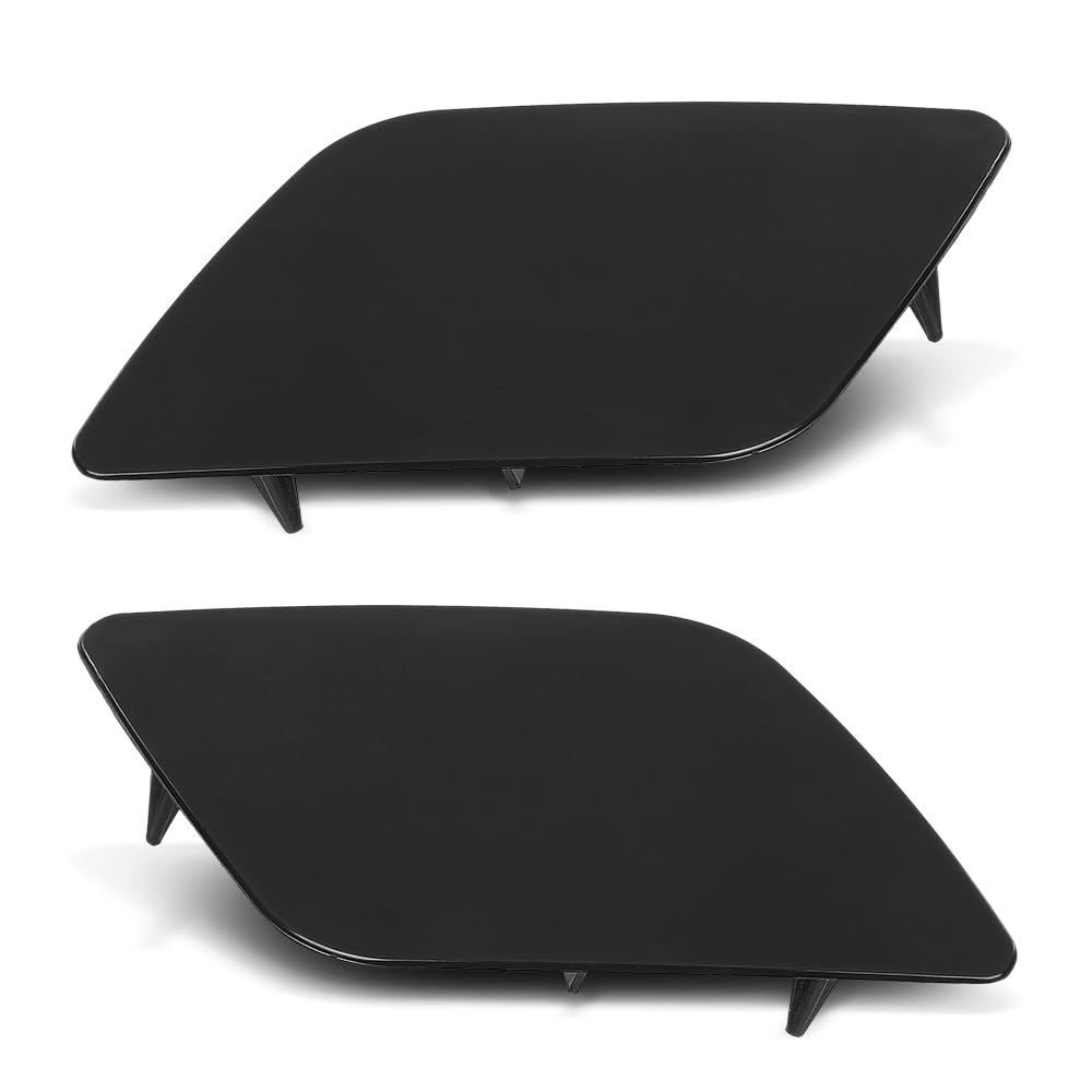 G-PLUS Pair Front Bumper Headlight Washer Cover Cap, Compatible with Audi A6 C6 2005-2008, Left Driver & Right Passenger Side 2PCS, 4F0955275, 4F0955276