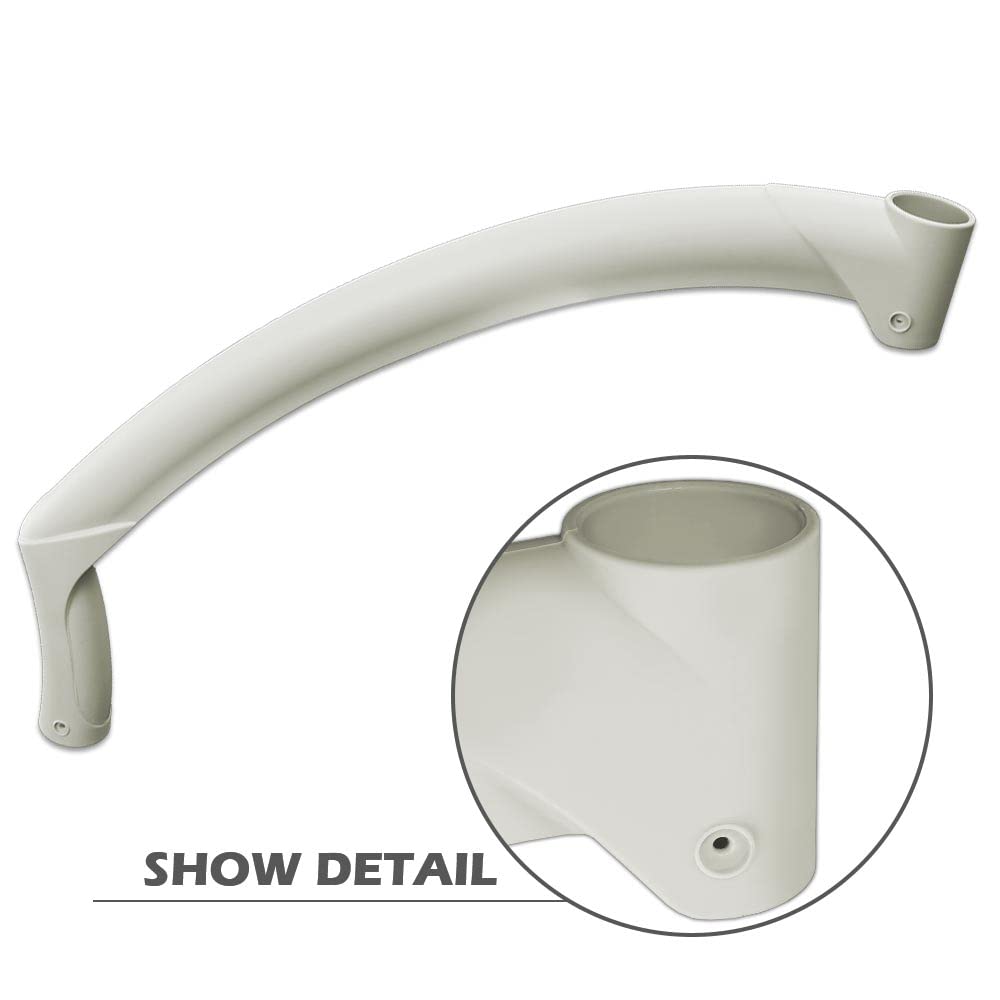 G-PLUS Pearl Handrail Compatible with Above Ground BiltMor Swimming Pool Ladder Step White Handrail