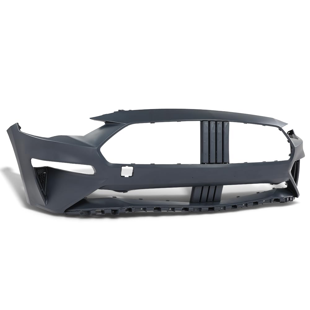 G-PLUS Front Bumper Cover Fascia Compatible with Ford Mustang 2018 2019, JR3Z17D957DAPTM, FO1000746, Primed Black