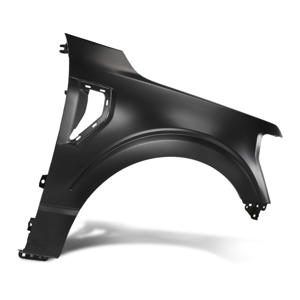 G-PLUS Front Right Passenger Side Fender Compatible with Ford F150 2021-2023 FO1241337, ML3Z16005A-PFM Black