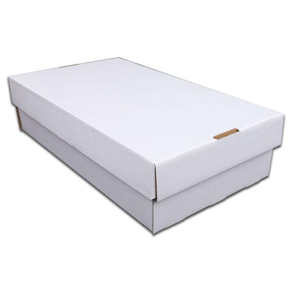G-PLUS Trading Card Storage Box 3000 Count White Corrugated Cardboard Box Versatile Card Storage Box (Card not included)