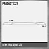 G-PLUS Rear Trim Strip Set 3 Pcs Compatible with Benz W222 S-Class S450 S500 S560 2018-2020 2228853000, 2228852900 Silver