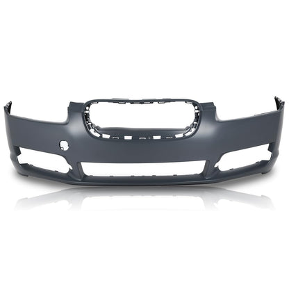 G-PLUS Front Bumper Cover Compatible with Jaguar XF Supercharged 2009-2011 w/Tow Hook Hole & Fog Light Holes & Parking Aid Sensor Holes, C2Z8838XXX, JA1000142, Black