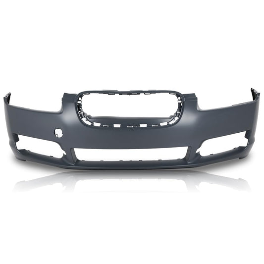 G-PLUS Front Bumper Cover Compatible with Jaguar XF Supercharged 2009-2011 w/Tow Hook Hole & Fog Light Holes & Parking Aid Sensor Holes, C2Z8838XXX, JA1000142, Black