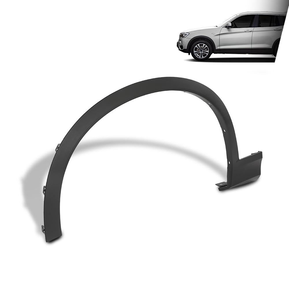 G-PLUS Front Left LH Fender Flare Wheel Opening Molding Compatible with BMW X3 2011-2017 Fit BMW X4 xDrive28i 2015-2018 / xDrive35i 2015-2016 51777210081, BM1290108 Black