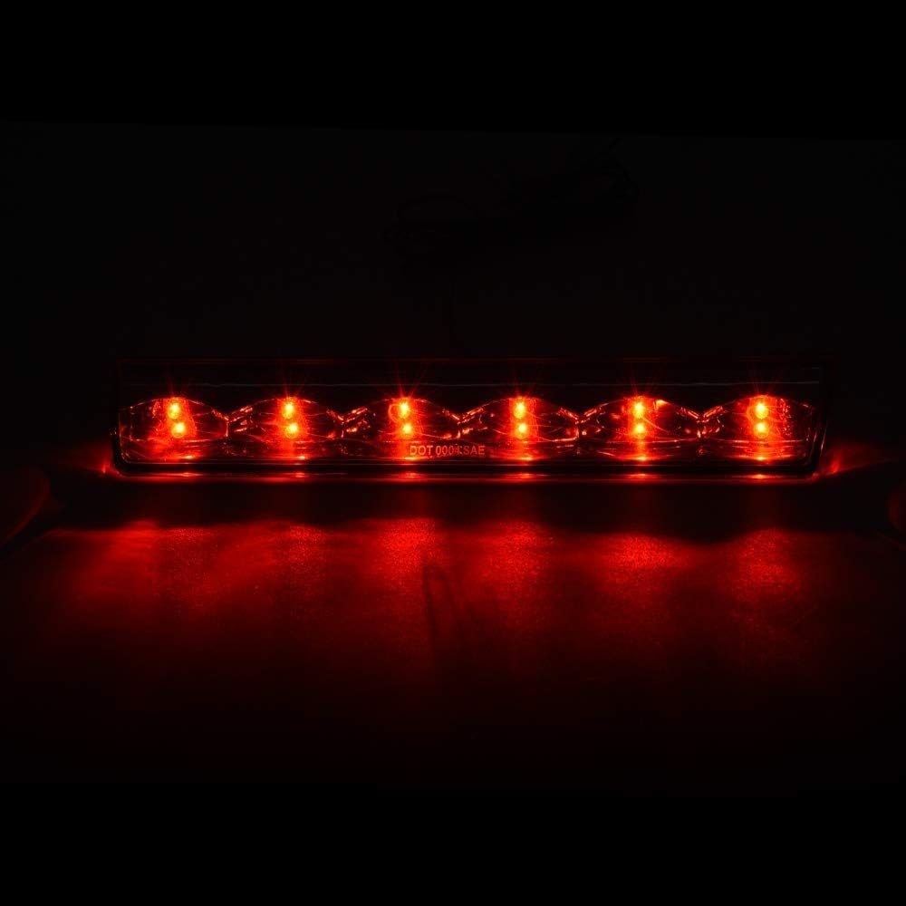 G-PLUS LED 3rd Brake Light Compatible with Truck Cap Topper Leer Are Century LED Recessed 3rd Third Brake Light Lamp AT-LED-36R Clear Lens Chrome Housing
