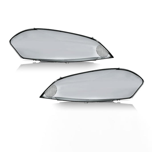 G-PLUS Front Headlight Lenses Cover Compatible with 2006-2016 Chevy Impala Limited,Left & Right Side Replacement Pair (Smoky Lens)