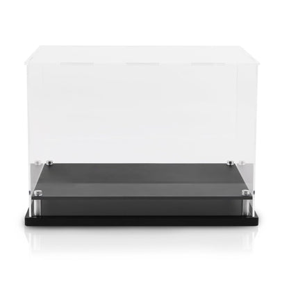 G-PLUS Boxing Glove Display Case Fit for Full Size Boxing Glove,Baseball Glove Display Case Holder Showcase Clear Case Black Base Riser Stand