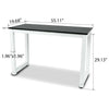 G-PLUS 55.1" Computer Desk Wood Office Table, Modern Simple Style PC Laptop Notebook Study Writing Table for Home Office Workstation Black Color