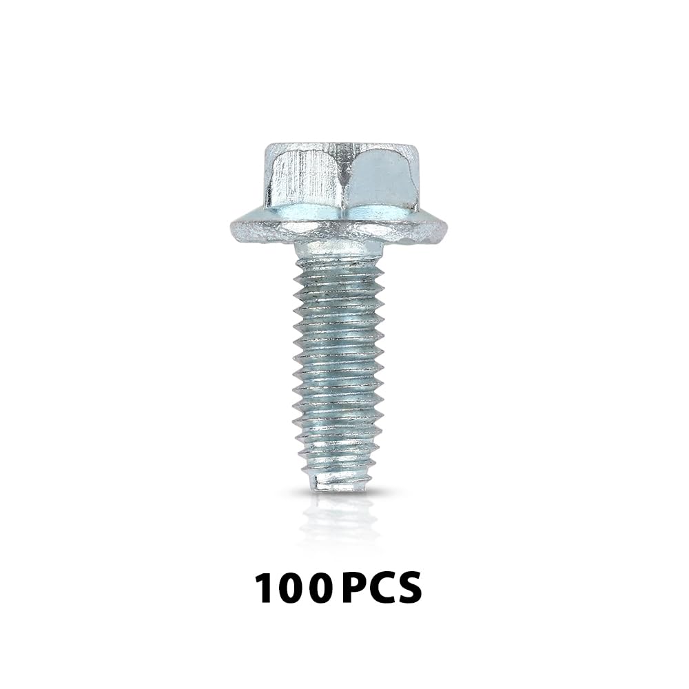 G-PLUS 100 License Plate Screws Compatible with Most Vehicles,#14x 3/4" (#1620), Hex/Phillips/Flat