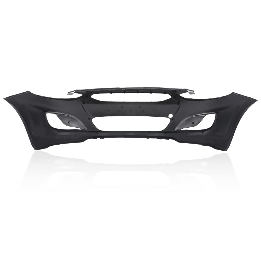 G-PLUS Front Bumper Cover Compatible with Hyundai Accent Sedan/Hatchback 2014 2015 2016 2017, HY1000201 865111R010, Black Primered