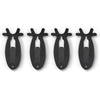 G-PLUS 4 Pack of Wall Hanger Hook European Antler Style Wall Mount Bracket for Hanging Mounting Deer, Antler S, Whitetail Deer, Mule Deer and Many Other Animals Living Room Bedroom Home Decor Black