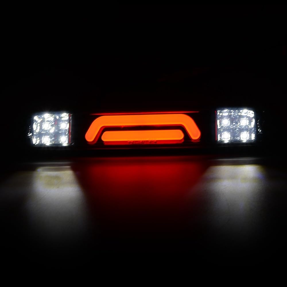 G-PLUS LED Third Brake Light Compatible with Ford F250 F350 F450 F550 Super Duty 1999-2016, Rear High Mount Cargo Lamp, Smoky Lens Chrome Housing