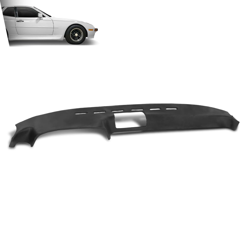 G-PLUS TPE Dash Cover Compatible with Porsche 944 1983-1985 Fit Porsche 924 1977-1988 Black