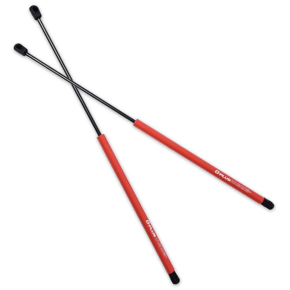 【Multi-Colored】 G-PLUS 13.3 Inches 80lb/380N Gas Hood Struts, Gas Shock Lift Supports Compatible with 1997-2006 F150 F250 Expedition Front Hood Gas Spring (Matt Red)