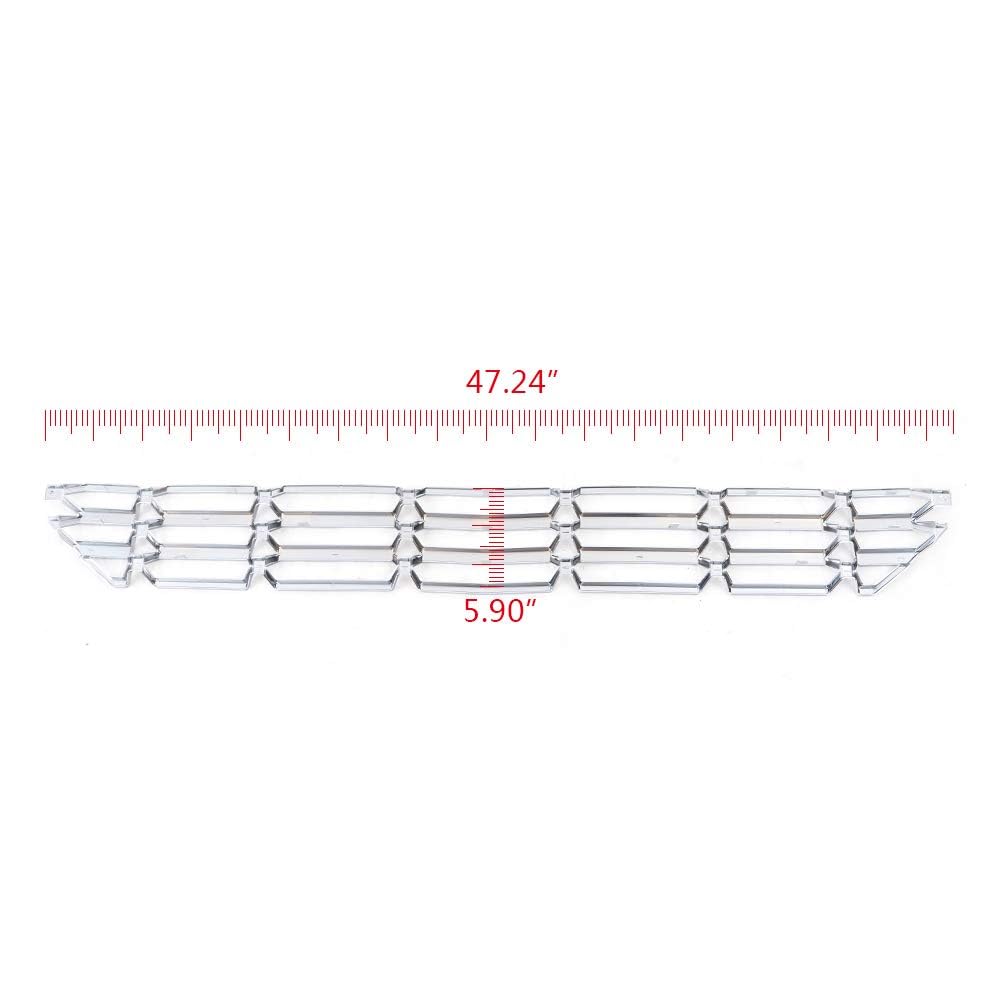 G-PLUS Grille Insert Chrome Snap On Front Lower Compatible With Chevy Silverado 1500 2016-2018 Chrome Inserts Grille