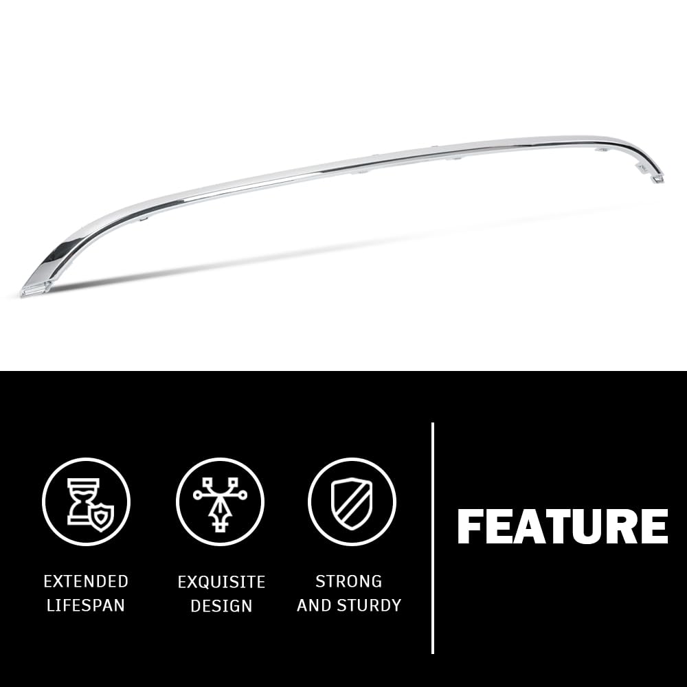 G-PLUS Front Center Bumper Trim Compatible with Chrysler 200 (submodel: C, Limited, LX, S) 2015-2017 68203029AB CH1044120 Chrome