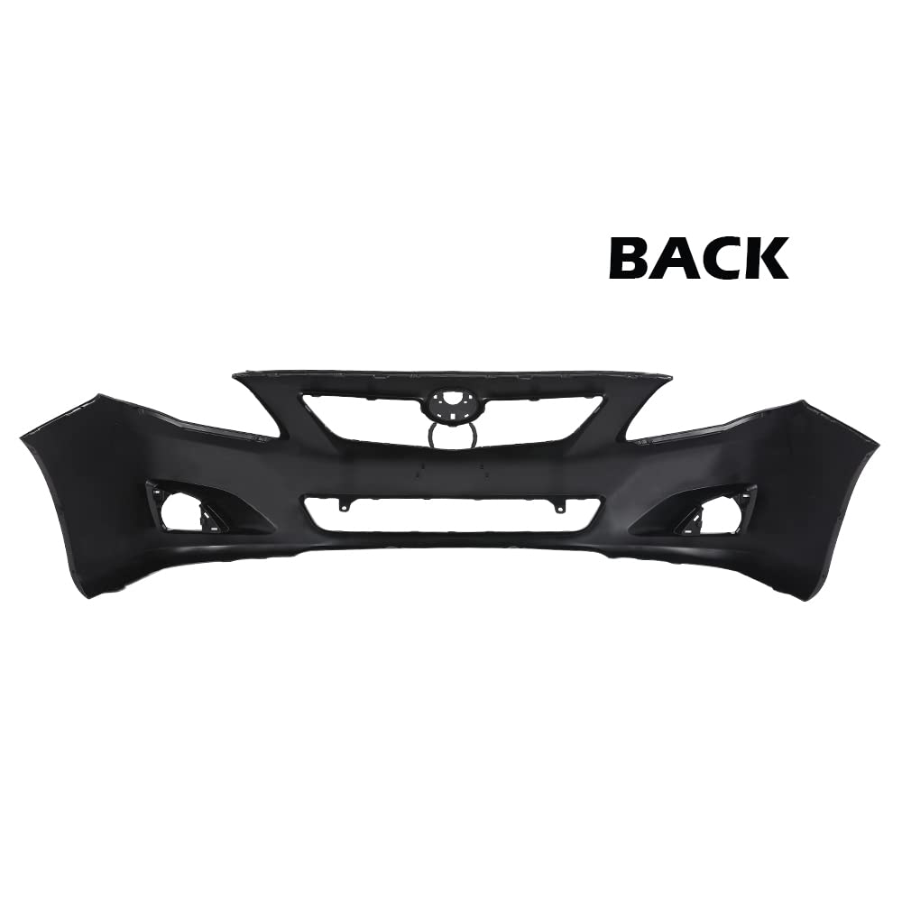 G-PLUS Front Bumper Cover Compatible with Toyota Corolla Sedan 2009 2010, Not Fit S/XRS Models, 615343423104 TO1000343 5211902990, Black Primered