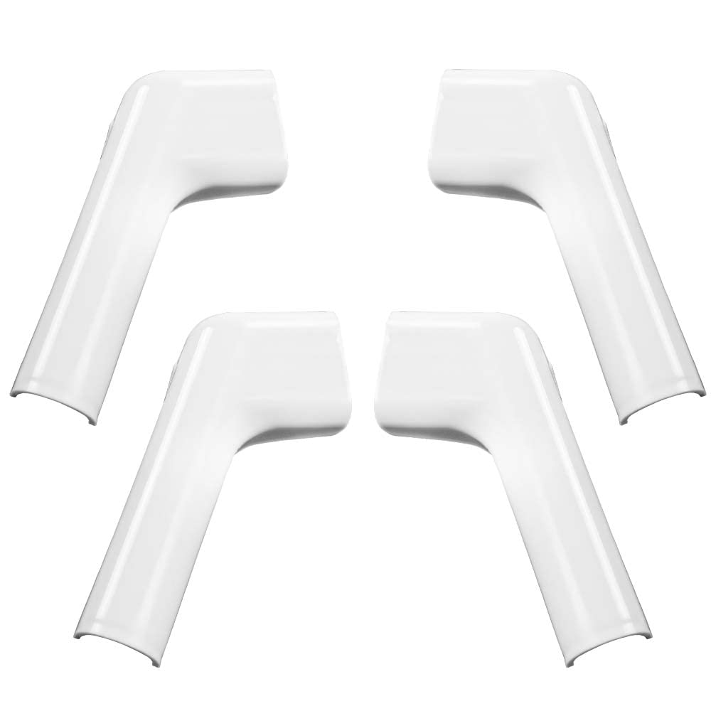 G-PLUS RV Rain Gutter Spout Long Version Left and Right Side White 3 1/2" Long 4 PCS