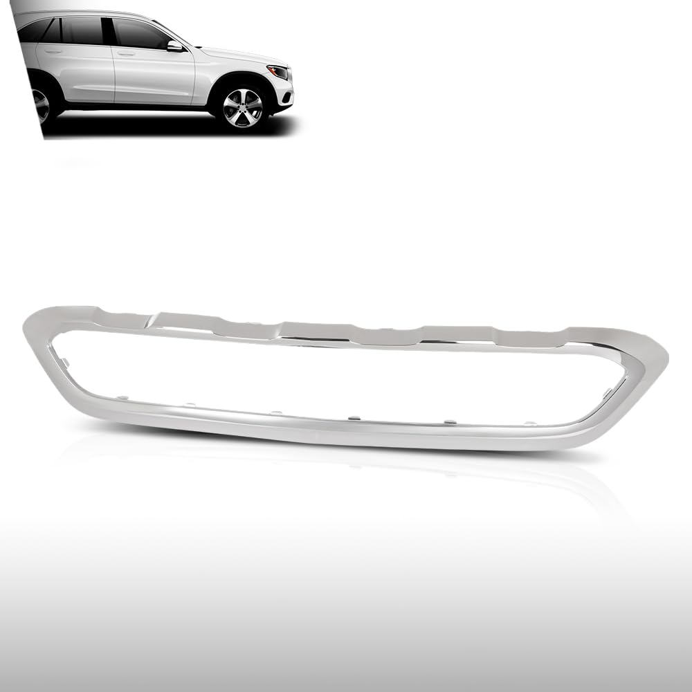 G-PLUS Front Bumper Face Bar Trim Molding Step Pad Compatible with Benz GLC300 (submodel: 4Matic, Base) 2017-2019 2538851625, MB1044145 Silver